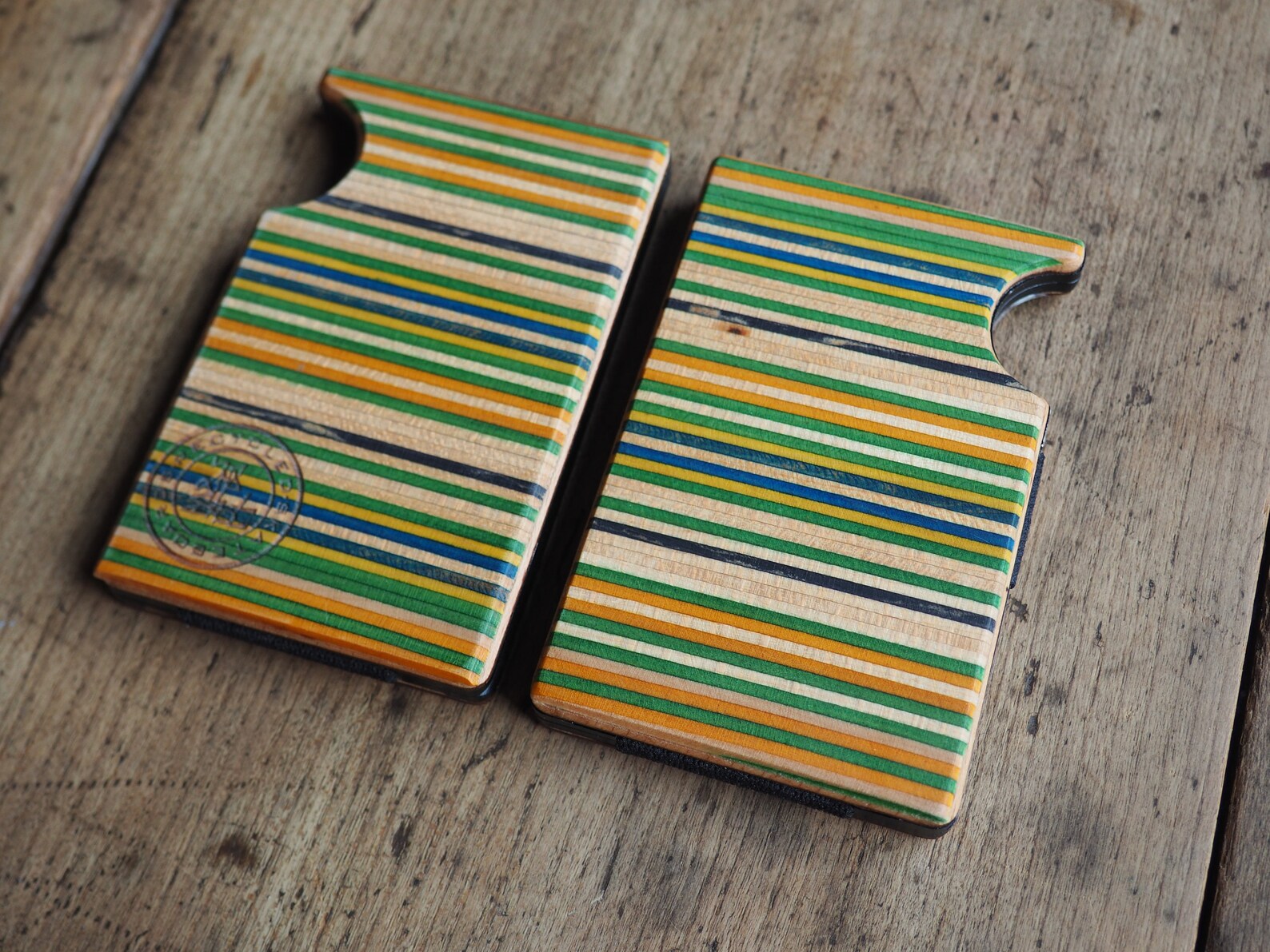 Skateboard Wallet Wooden Wallet Etsy