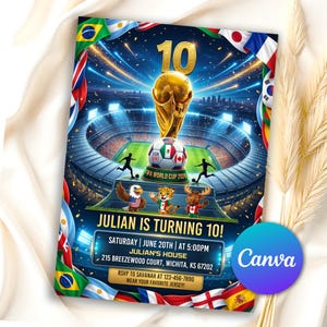 soccer birthday,world cup invitation,digital soccer party,soccer party favors,printable soccer,world cup birthday,soccer theme party,futbol birthday,soccer candy wrapper,world cup invite,soccer invitation,football party card,sports invite,sports event invite,2026 world cup,soccer digital file,football fan card,soccer template edit,customizable card,printable template,canva invitation,editable invite card