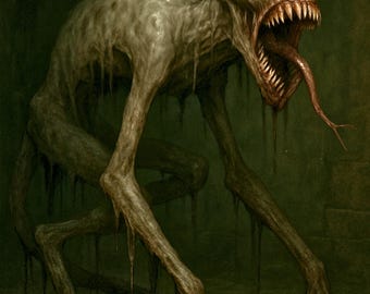 The Night Voice — Dark Horror Art Print | Lyn Rose
