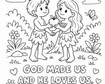 Toddler Old Testament Coloring Pages – Low Stimulus Christian Kids Activity (Digital Download)