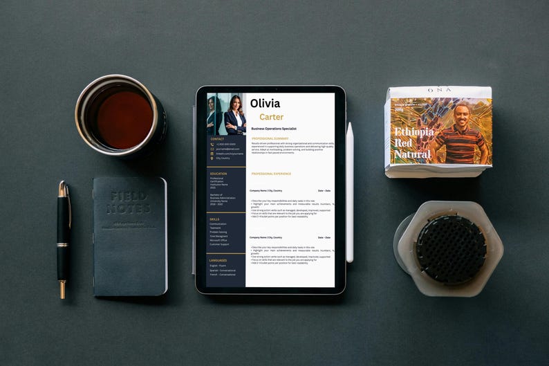 Modern Resume Template | Editable CV, Cover Letter (instant Download ...
