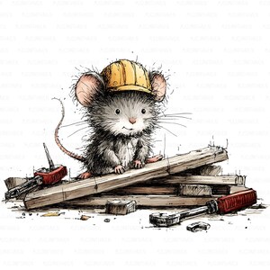 19 PNG Construction Animal Png Clipart, Cute Builder Animals, Handyman Kids, Crafts, Projects