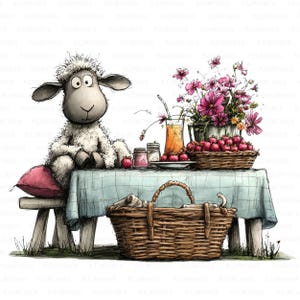 23 PNG Frühling Picknick Tiere Clipart, Aquarell Niedliches Tier PNG, Märchenbuch Tier, Basteln, Projekte, Sublimation