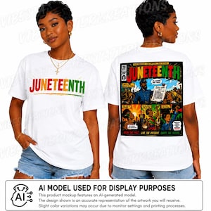 Juneteenth Graphic Design | Black History Freedom Day Comic Art (PNG Download)