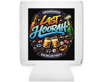Funda enfriadora de latas para la despedida de soltero/a de los padrinos de boda, funda de neopreno para bebidas.