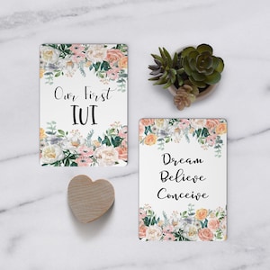 Cartes IUI Fertility Milestone par Designs concevables® Bloom Collection