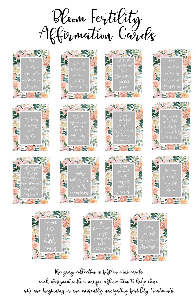 Bloom Fertility Affirmation Cards by Conceivable Designs® - Etsy