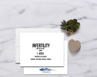 Infertility is a Bitch Infertility Support Card