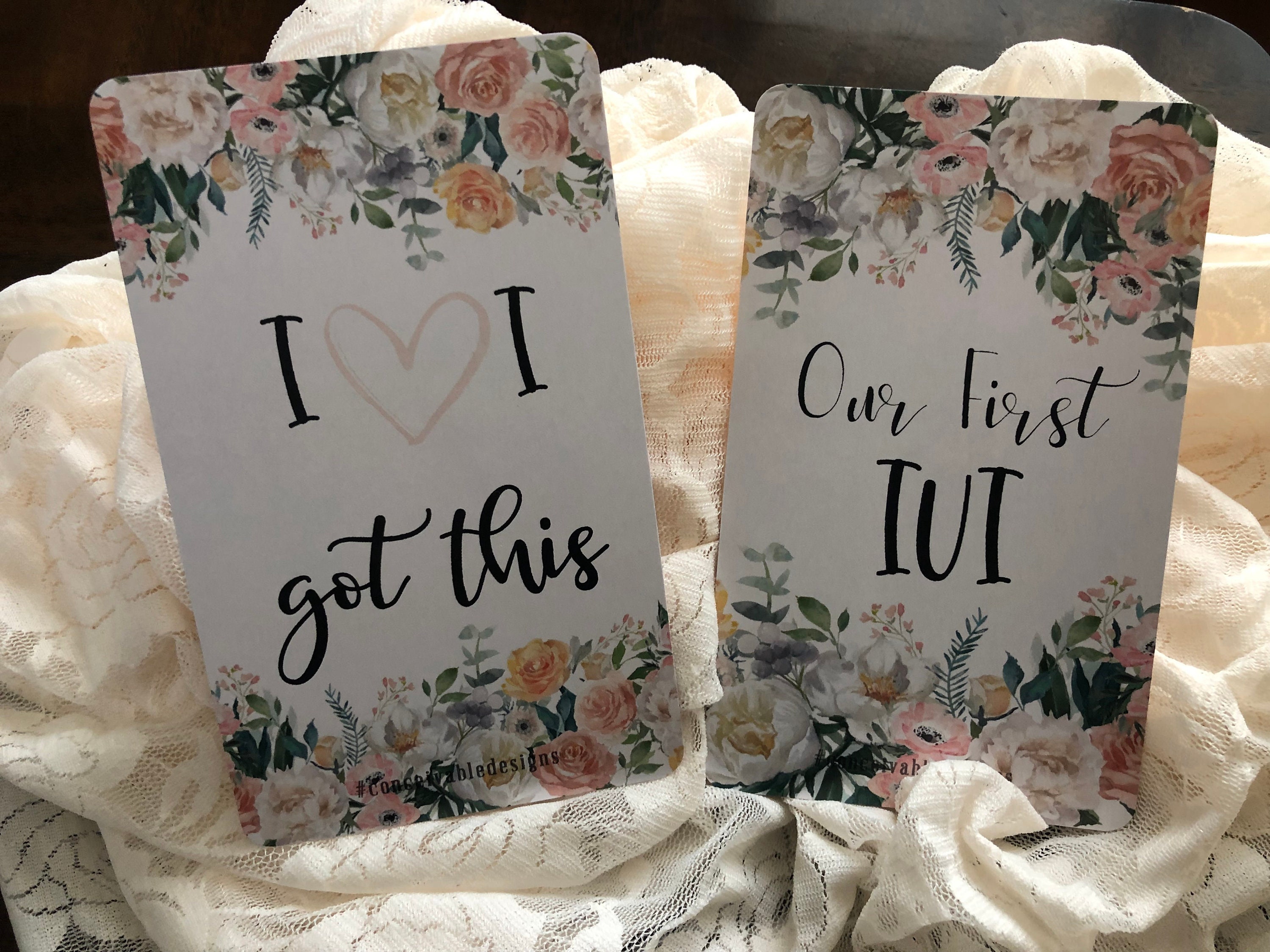 IUI Fertility Milestone Cards by Conceivable Designs® Bloom Collection ...