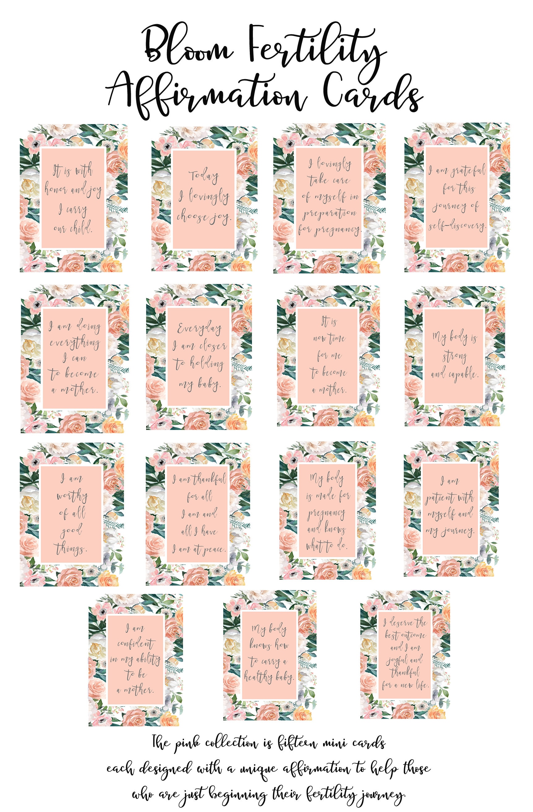 Bloom Fertility Affirmation Cards by Conceivable Designs® - Etsy