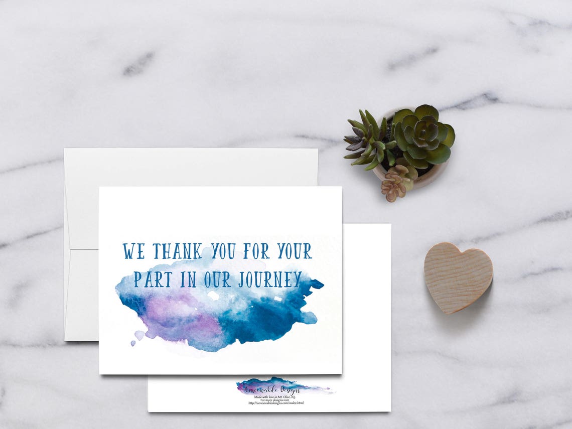 We Thank You Infertility IVF Card IVF Cards Infertility Card Etsy