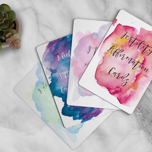 Mini cartes d'affirmation de la fécondité Cartes d'affirmation de la FIV, affirmations de l'infertilité, cartes d'affirmation de la fécondité, FIV, fertilité