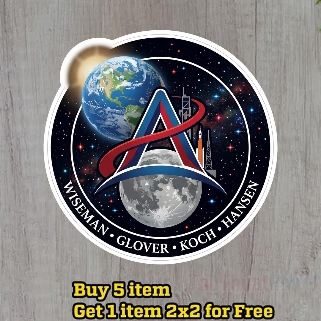 Sticker Mission Artemis II 2026 | Badge spatial inspiré de la NASA ...