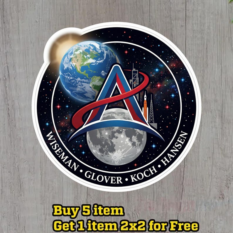 Artemis II 2026 Mission Patch Sticker | NASA Inspired Space Badge ...