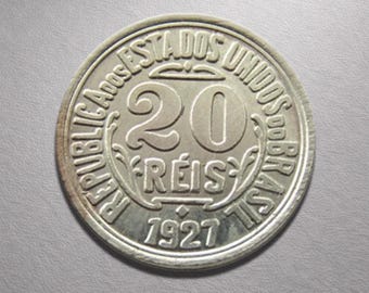 Brasilien 1927 20 Reis mynt