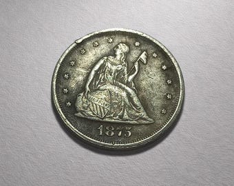 20 centsmynt från 1875 i USA