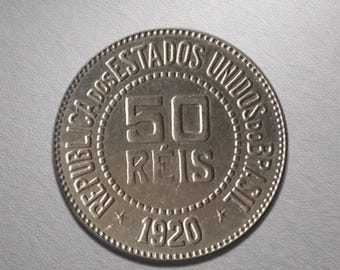 Brasilien 50 REIS 1920 mynt