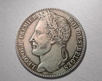 Belgien 5 francs mynt från 1849
