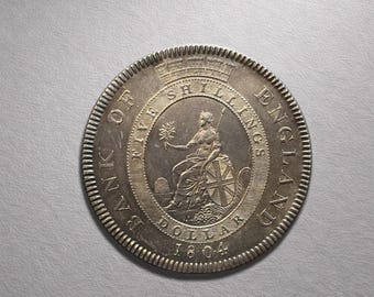 5 shilling brittiskt mynt från 1804