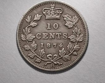 1874-H Kanada 10 cent — Drottning Victoria