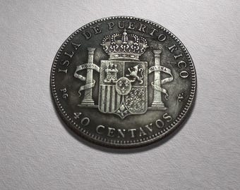 40 Centavos Puerto Rico 1896