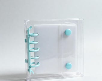 Mini Press-On Nail Storage Binder | Portable Reusable Manicure Organizer handmade Book Custom nails book Mint Green