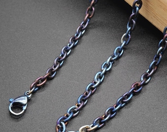 Titanium geanodiseerde camo kabelketting 3,5 mm