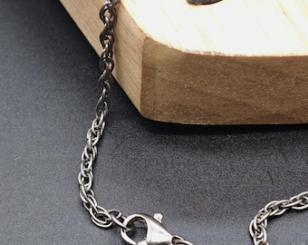 2.5mm Titanium Twist Chain Necklace