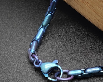 Titanium geanodiseerde blauwe doosketting 3 mm