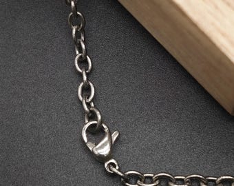 Titanium kabelketting in originele kleur 3 mm