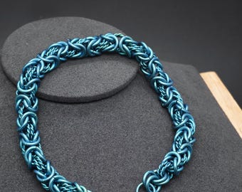 Titanium Byzantijnse Vikingketting geanodiseerde armband 8 mm