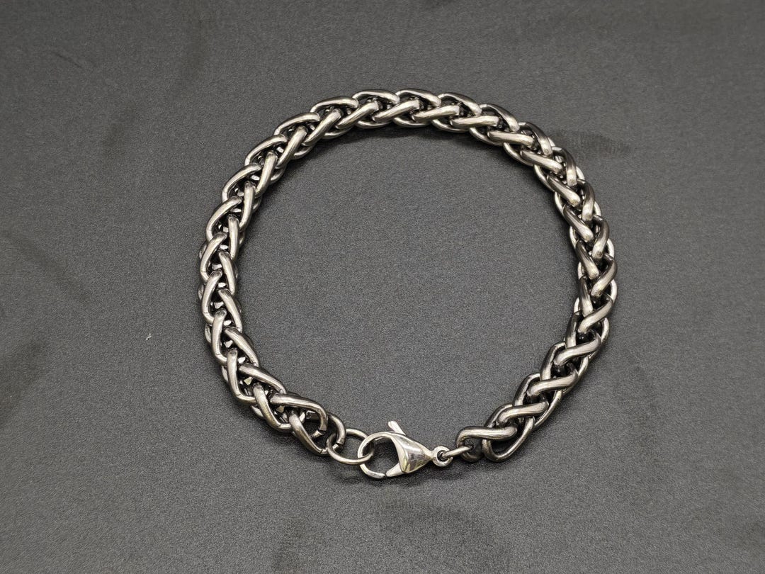 Ti Rope Chain 7mm Original Color Titanium Rope Chain Bracelet Hypoallergenic - Etsy