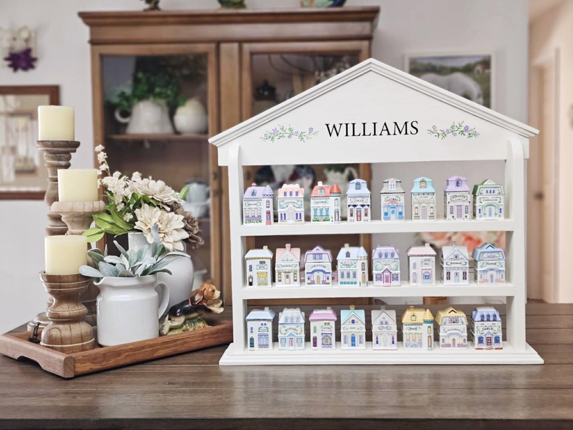 Vintage Inspired Spice Rack for Lenox Spice Village | Cottagecore Wall ...