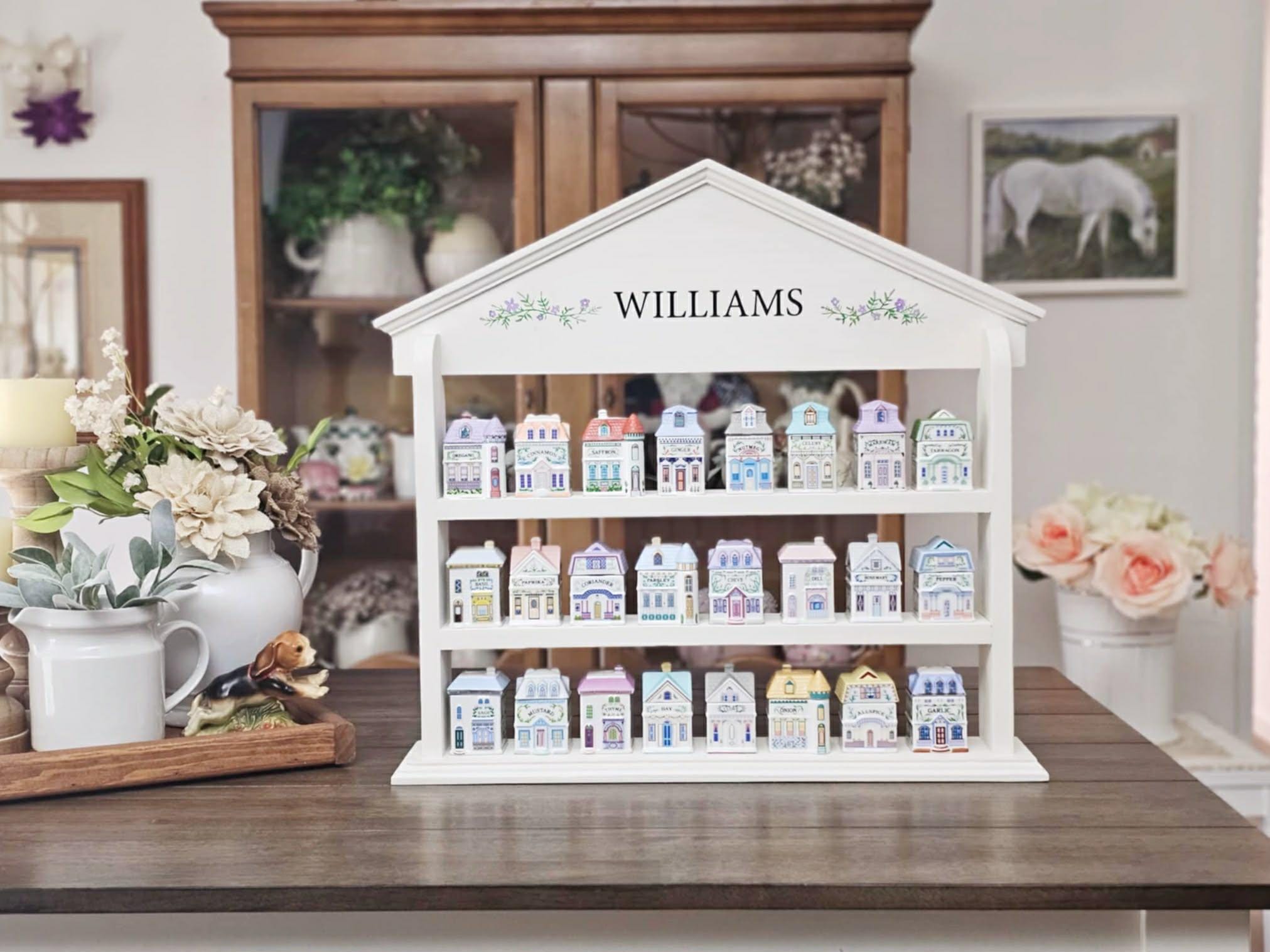 Vintage Inspired Spice Rack for Lenox Spice Village | Cottagecore Wall ...