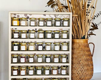 Beginner Apothecary Organic Herbs w/ Shelf | Herbal Blends Kit | Ritual Herbs | Herbs Organizer