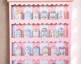 Vintage LENOX SPICE VILLAGE Complete Set With Wooden Rack - 24