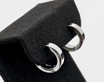 Titanium oorbellen hypoallergeen, diameter 13 mm