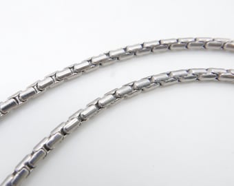 Rechthoekige titanium ketting 3 mm