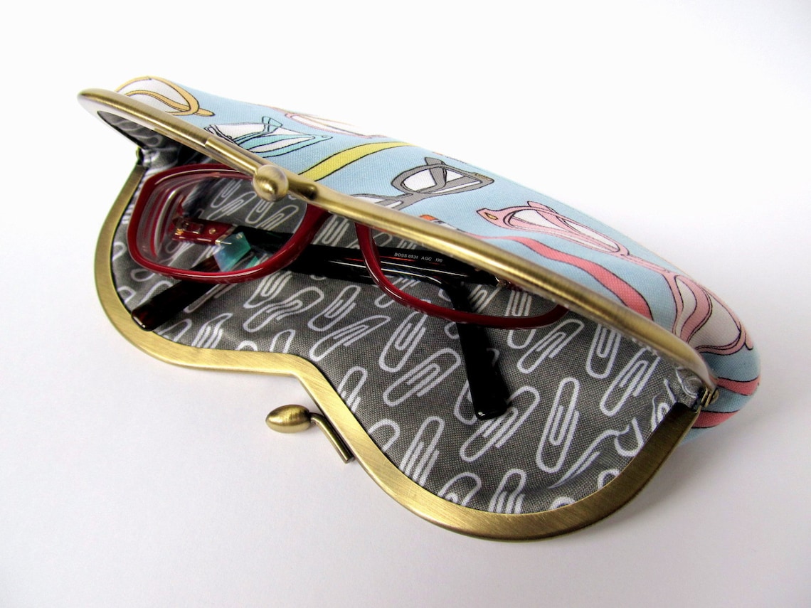 Soft Eyeglass Case Cute Glasses Case Kiss Lock Eye Glass Etsy