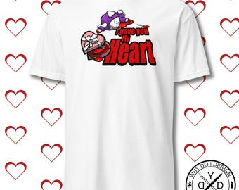Camiseta divertida "Te di mi corazón"