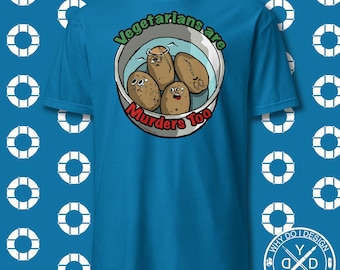 Camiseta divertida para amantes de la comida: Los vegetarianos están ahogando patatas.