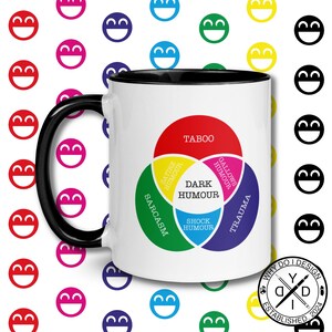 Grappige koffiemok met zwarte humor - RGB-kleurenkaart - Sarcastisch kantoorcadeau - Stoere komische mok voor nerds - Eigenzinnig grafisch ontwerp - Gekleurd cadeau aan de binnenkant