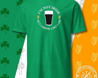Camiseta divertida del Día de San Patricio: "Bebe como los irlandeses"