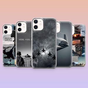 Stridsflygplansskal Militärflygplansfodral för iPhone 17Pro, 16, 15, 14, 13, 12, Samsung S26, S25, S24, S23Fe, A16, A56, Pixel 10, 9Pro