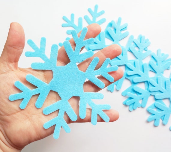 Flocons De Neige En Feutre – Lot De 25, 8 Cm, épaisseur 2 Mm, Décoration Hiver Ou Noël