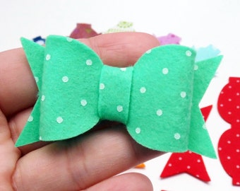 Create your own ties, die cut felt bows, felt shapes for hair accessories, headbands supplies