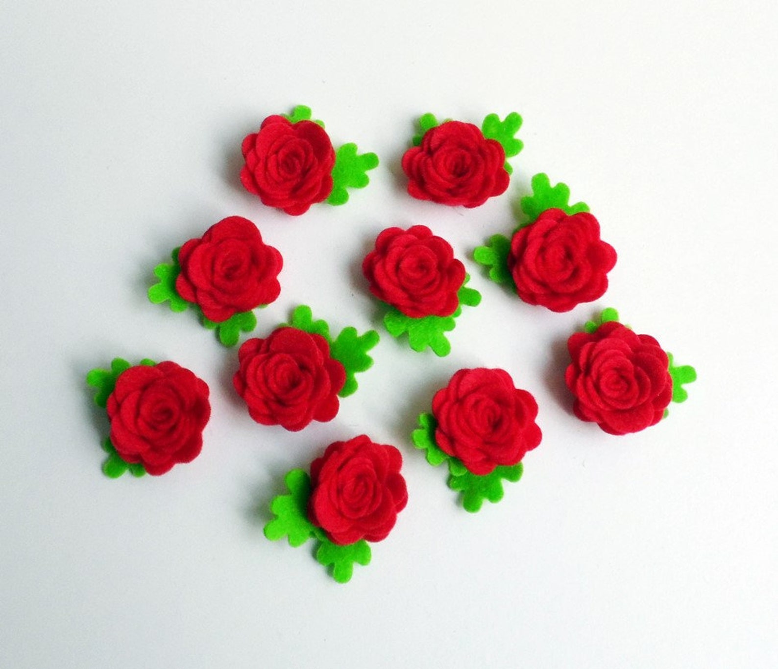 Felt Flower Applique Floral Embellishment Felt Die Cut Felt Etsy