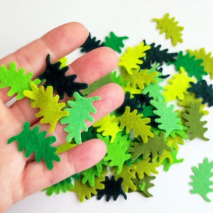Piccola foglia decorativa, foglie di feltro verde, forme di feltro per abbellimenti da cucire, piccolo fogliame per artigianato floreale