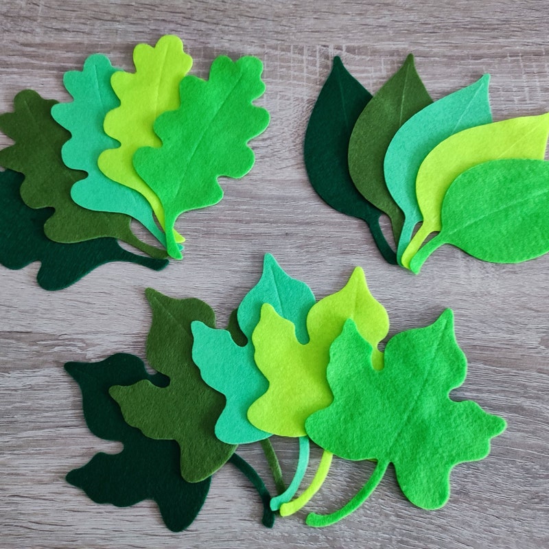 Felt leaves etsy