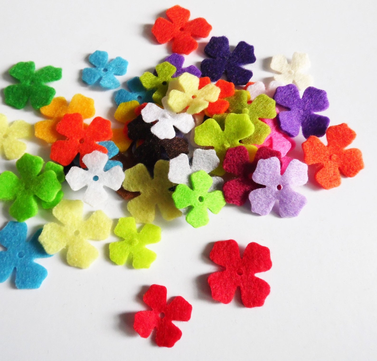 Die cut felt shapes felt flower in mixed colors flowers in Etsy